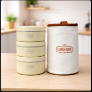 Premium Insulated Lunch Box Set with Thermal Carry Bag- 3 Layer | Stainless Steel Food Container for Office, School & Travel