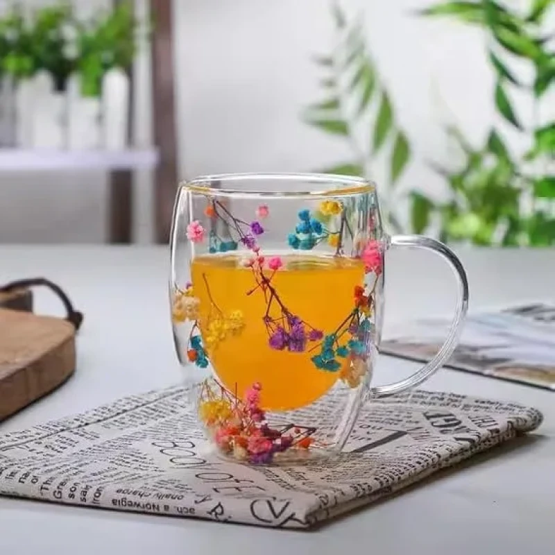 Double-Wall Dry Flower Mug